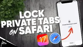 How to Lock Safari Private Tabs in iOS17 on iPhone