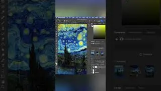 Generative Fill Photoshop Beta expanding Starry Night by Van Gogh in seconds