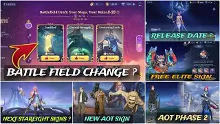 CHIP NEW ELITE SLIN FREE | AUGUST ZODIAC SKIN | AOT PHASE 2 SKINS | NEW BATTLE FIELD | MLBB