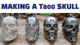 Making a T800 Terminator Skull mold & cast
