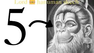 only 5 Five ka use karke lord hanuman ji ka skech #youtube#feeds#viral#video#trending#video#amezing