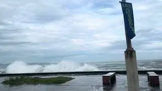 Greeted by the Angry Waves at Dipolog city Boulevard