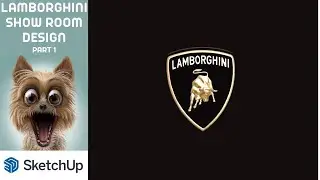 HOW TO DO LAMBORGHINI SHOWROOM DESIGN PART 1 ONLY DEFAULT TOOL😍THIS IS SIMPLE WAY😍BY USING SKETCHUP😍