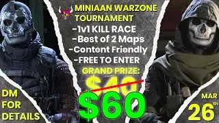 I'M HOSTING A $60 Warzone 1v1 Kill Race Tournament!