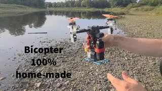 طائرة بمرواحيتين تحمل كميرا من تصميمي % ١٠٠ - Bicopter Drone that can Carrie DJI OSMO POCKET
