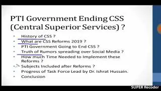 Css reforms 2k19