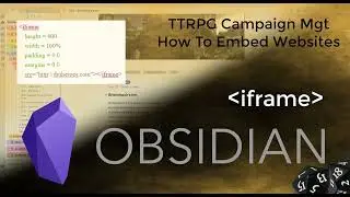 Obsidian - Embed A Website With Iframe