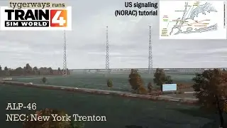 US Signaling (NORAC): PCL Amtrak "Colorized" Position Light Signals | NEC NY Trenton (TSW tutorial)