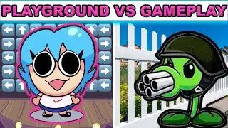 FNF Character Test | Gameplay VS Playground | Pow Sky | Peashooter