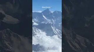 We saw Mount Everest from our flight 🏔️ ✈️ Mountain Flight in Nepal🇳🇵