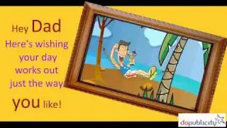 Digital Signage Content Template for Fathers Day Greeting