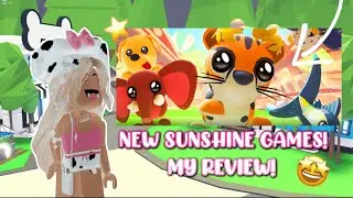 PLAYING The NEW SUNSHINE Games IN ADOPT ME! My Review! - ✨🤩