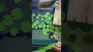 Cutting a bunch of lily pads. #illustrator #artteacher #artteacher #cutpaper