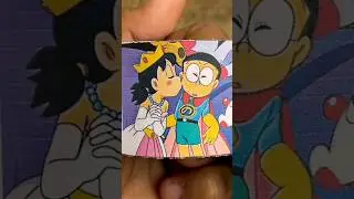Shizuka Kisses Nobita #doreanmon #cartoon #flipbook #shizuka #kisses #nobita #shizukadrawing #shorts