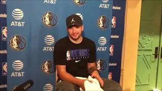 Luka Doncic gets asked about versing Patrick Beverly,Kawhi and Paul George and says "Im not worried"
