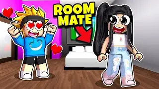 My CRUSH Became MY ROOMMATE in Roblox BROOKHAVEN RP!!
