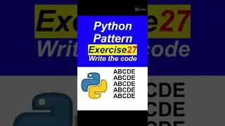 Python Pattern Design 27 With Solution #shorts #python #pattern #pattern