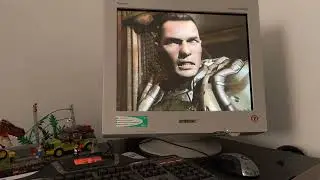 Doom 3 alpha (unmodified E3 build), Pentium 4 Prescott 3,4 GHz, GeForce 5950 Ultra