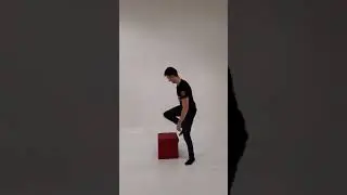 Раскладной пуф красный