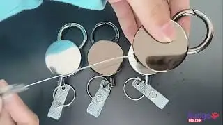 Металлический ретрактор с кольцом для ключей