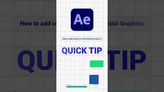How to add any supported controls inside Essential Graphics in Adobe After Effects