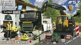 PREPARING TRENCH FOR PIPES - LEVELING & COMPACTING | Public Work | Farming Simulator 22 | Episode 57