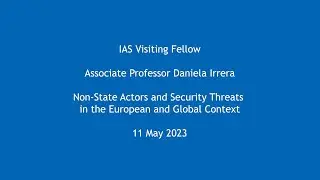 Associate Professor Daniela Irrera - Non-State Actors and Security Threats in the European and...