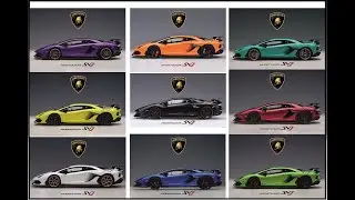 ALL COLORS FOR LAMBORGHINI AVENTADOR SVJ AUTOART 1.18 SCALE