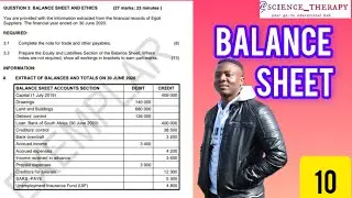 BALANCE SHEET | ACCOUNTING | GRADE 10