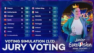 Junior Eurovision 2023: Voting Simulation | Jury Voting (Part 1/2)