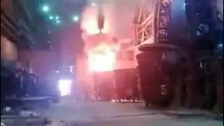 Ужас. Жесткая авария на металлургическом заводе