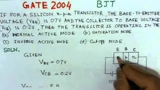 Soln.to GATE ECE Problem 2004 -Bipolar Junction Transistor-Mode of Operation