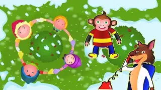Here we go round , five little monkeys  || 
