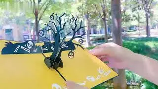 3D Pop Up Halloween Tree Greeting Ca