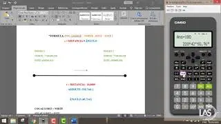 Calculadora casio FX82ES-PLUS calcular distancia e azimute#Aula 71