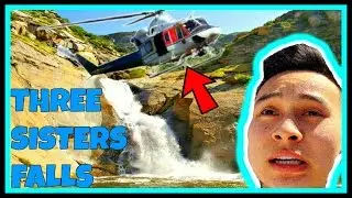 DANGEROUS Three Sisters' WATERFALL HIKE! (HELICOPTERS CALLED)