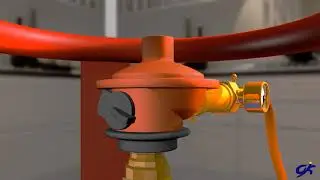 Gas King domestic gas safety device 3D animation