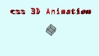 3D Animation CSS Loader spinners