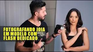 Fotografia de Joia em Modelo com apenas 1 flash Dedicado!