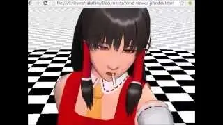 My MMD Viewer on Chrome with JavaScript and WebGL 4
