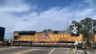 UP 5426 Intermodal Stack Train South - Roth Road Railroad Crossing, Lathrop CA
