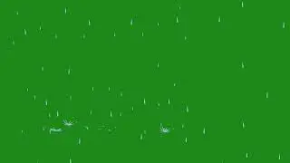 Rain Drops Effect 🌧️ (Green Screen) | Cartoon Rain Overlay Animation | Free 