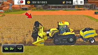Fs 18 Harvest Wheat With Challenger Tractor - Header & New Holland Baller ! Fs18 Multiplayer 