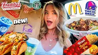 Eating NEW FAST FOOD MENU ITEMS for 24 HOURS!
