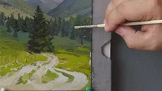 Свет в горах. Живопись маслом