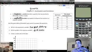 Creating A Scatter Plot By Identifying Explanatory and Response Variables