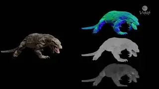 Komodo Dragon | Animation shot progression | Viskefi | 