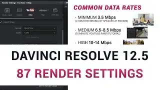 DaVinci Resolve 12.5 - 87 Render Settings