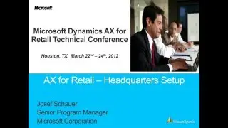 Microsoft Dynamics AX 2012 Retail HQ Setup