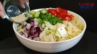 Салат из ПЕКИНСКОЙ капусты с ОВОЩАМИ + Пикантная заправка